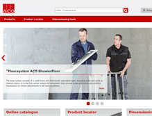 Tablet Screenshot of catalogue.aco-haustechnik.de