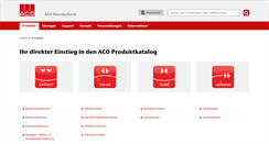 Desktop Screenshot of katalog.aco-haustechnik.de