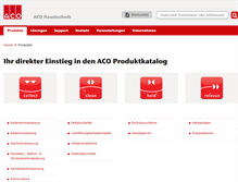 Tablet Screenshot of katalog.aco-haustechnik.de